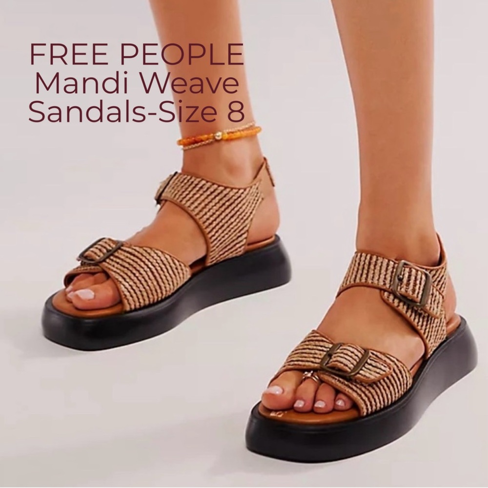 🌻🆕FREE PEOPLE Mandi Weave Sandals-Size 8 - Picture 4 of 17